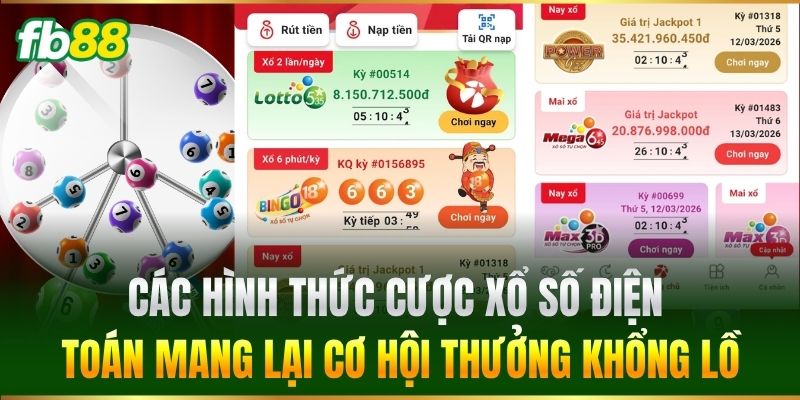 Xổ Số Điện Toán - Chiến Thuật Soi Cầu Hiệu Quả Chuẩn FB88 2 Các hình thức cược Xổ Số Điện Toán mang lại cơ hội thưởng khổng lồ