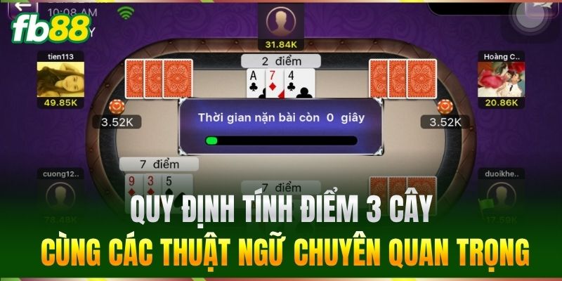 3 Cây - Hướng Dẫn Tham Gia Và Mẹo Đặt Cược Dễ Thắng FB88 2 Quy định tính điểm cùng các thuật ngữ chuyên quan trọng